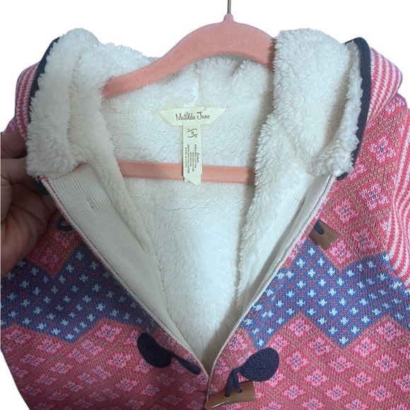 Matilda Jane Girls’ Hooded Knit Vest | Size 8 | Boho Sherpa Lined - Picture 4 of 6